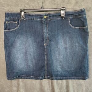 Croft & Barrow Dark Blue Denim Skort. Size 20W